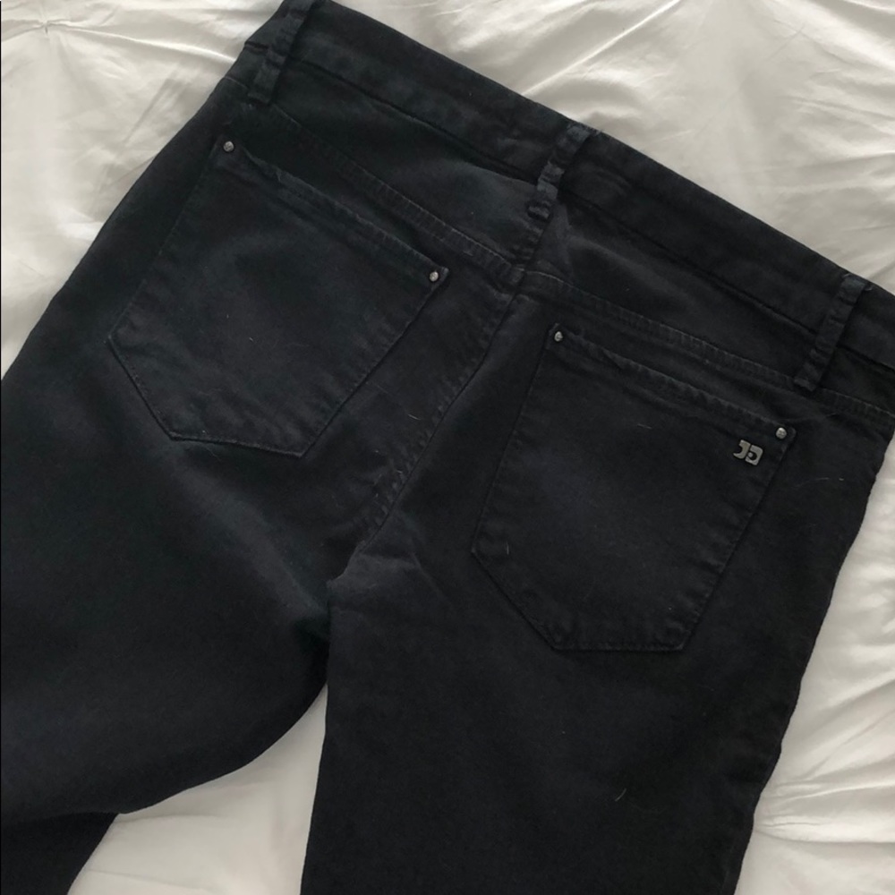 Black slim-leg Joe’s jeans